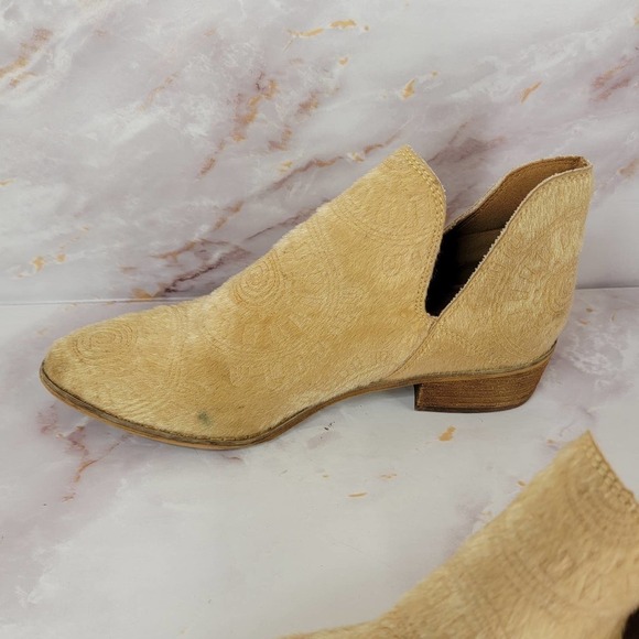 MI.IM Ankle Booties Blonde Hair Round Toe - Picture 10 of 16